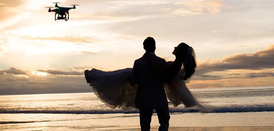 cinematic drone shots for weddings